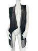 Thumbnail for ELIE TAHARI LEATHER & SILK VEST