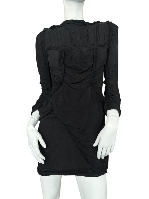 VIVIENNE WESTWOOD BLACK RUCHED DRESS