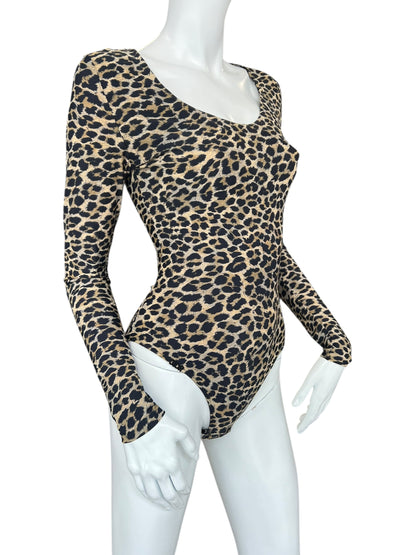 CHRISTIAN DIOR LEOPARD PRINT BODYSUIT
