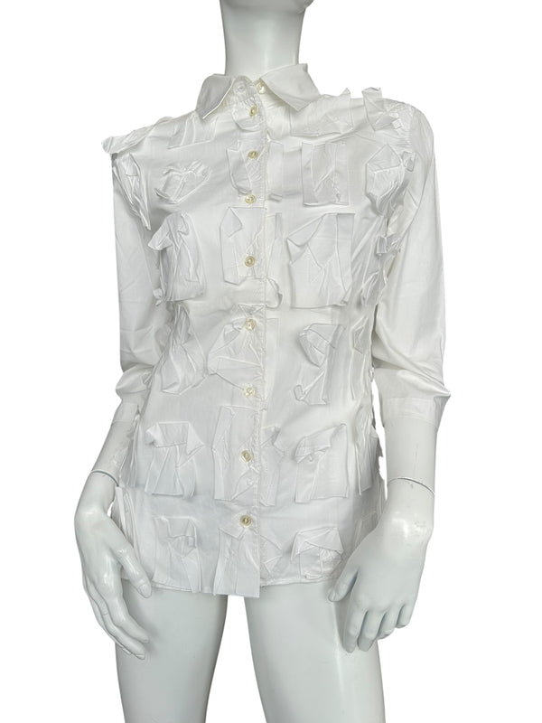 ANNE FONTAINE PATCHED UP COTTON SHIRT