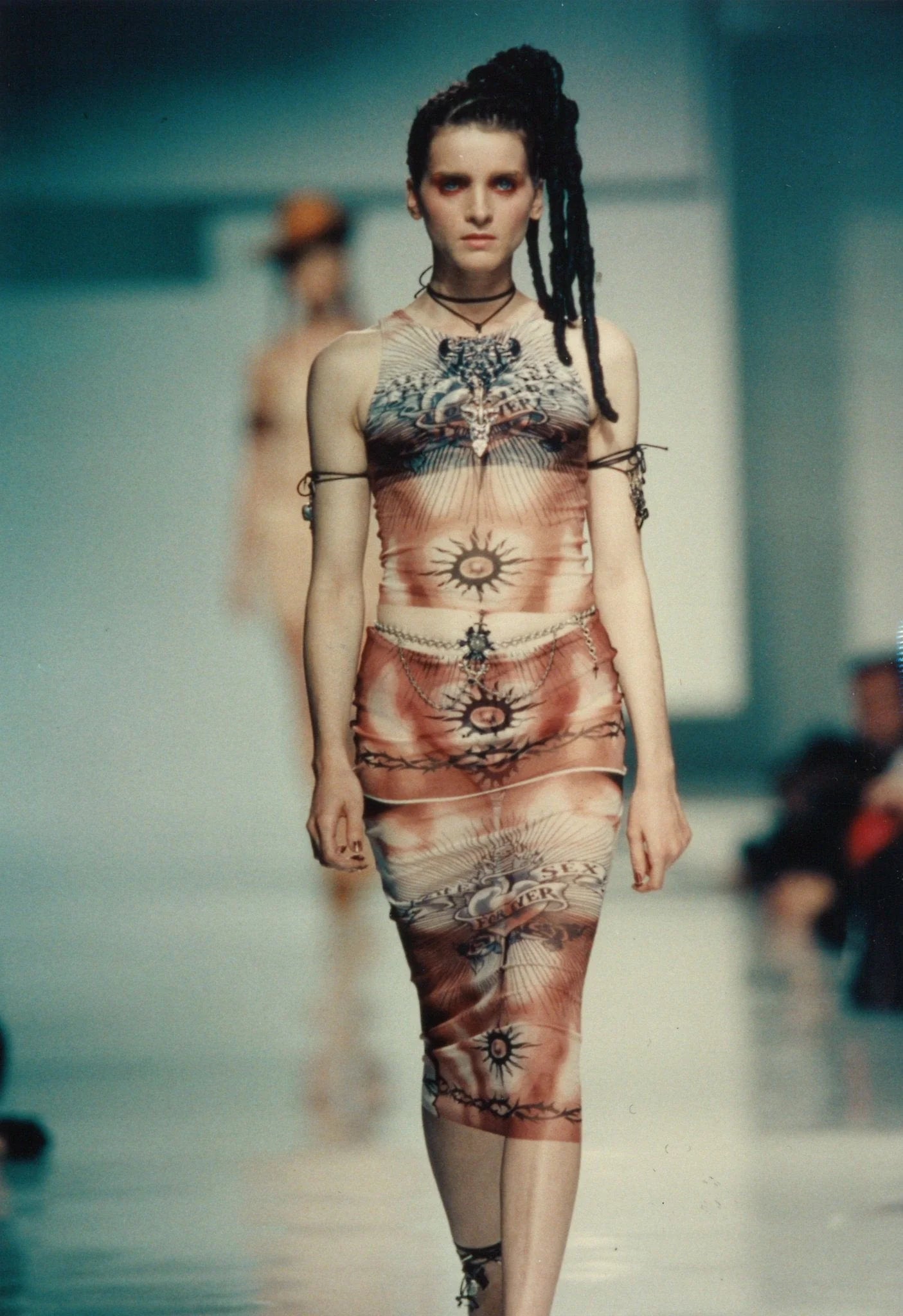 JEAN PAUL GAULTIER S/S 1996 SAFE SEX FOREVER MESH TOP