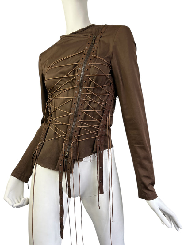 PLEIN SUD S/S 2003 LACED UP JACKET