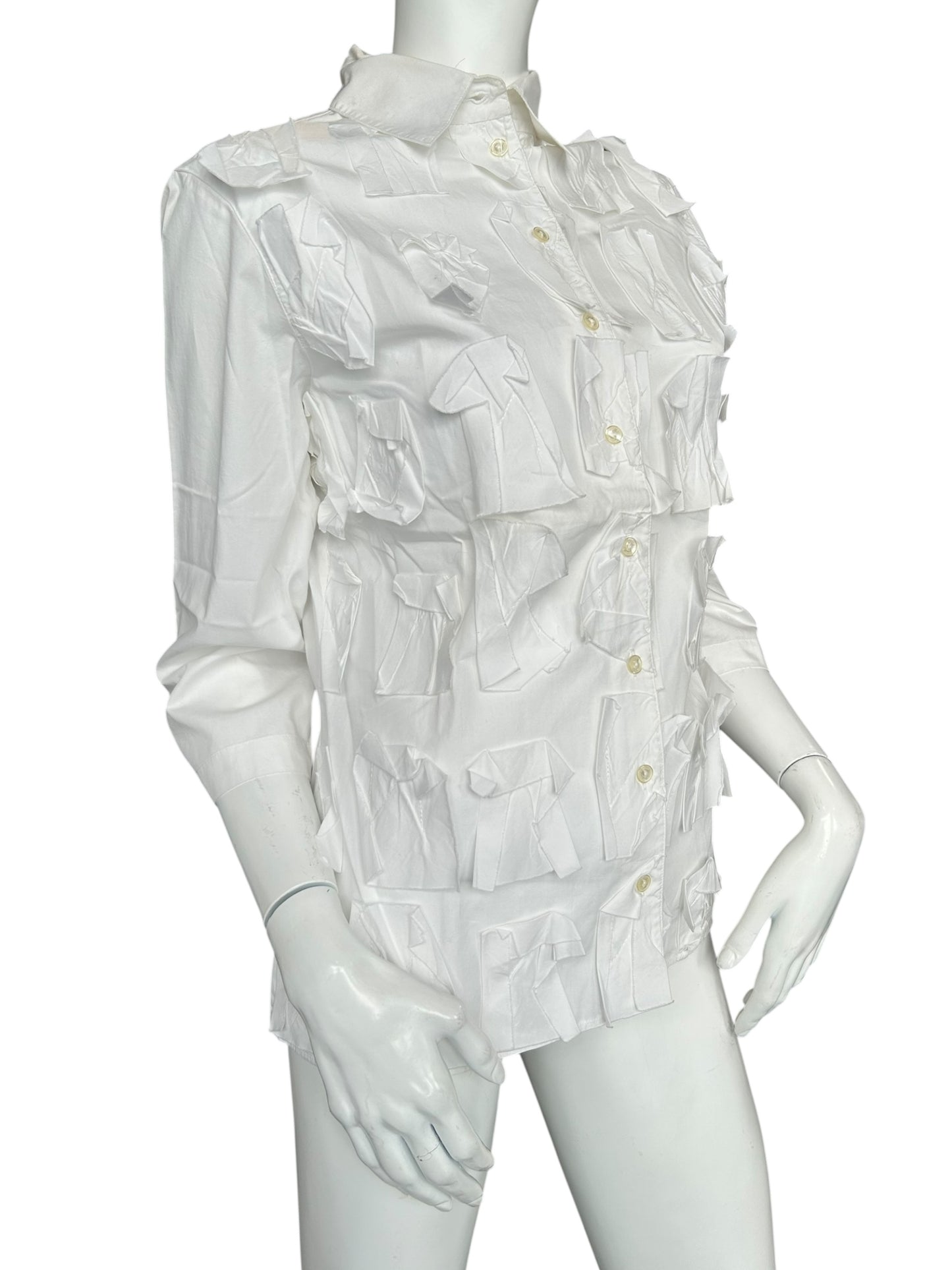 ANNE FONTAINE PATCHED UP COTTON SHIRT