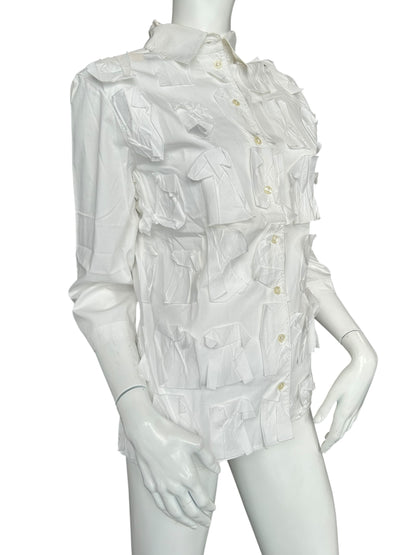 ANNE FONTAINE PATCHED UP COTTON SHIRT