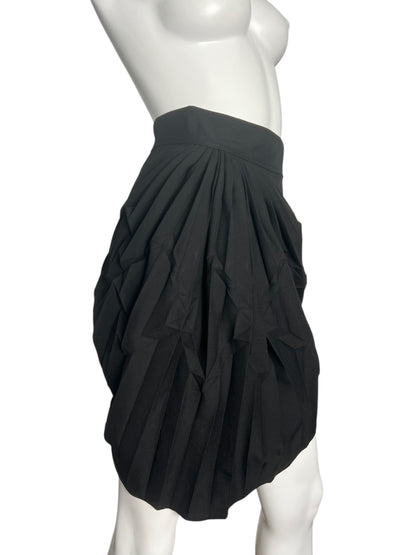 BALENCIAGA F/W 2003 PLEATED ASYMETRICAL SKIRT