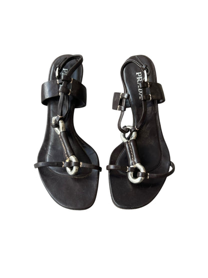 PRADA LEATHER HEELS
