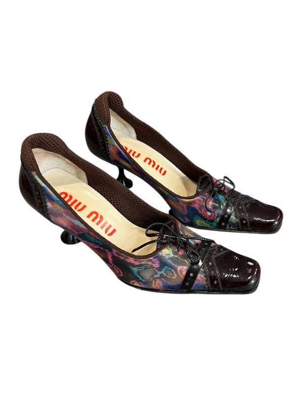 MIU MIU F/W 1999 HOLOGRAPHIC HEELS