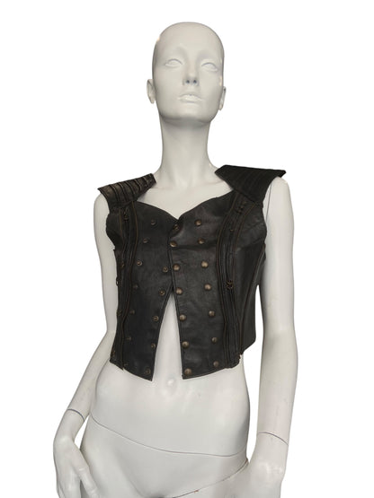 MAD MAF LEATHER TOP