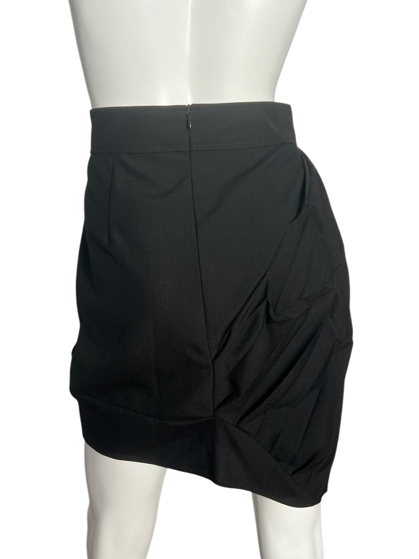 BALENCIAGA F/W 2003 PLEATED ASYMETRICAL SKIRT