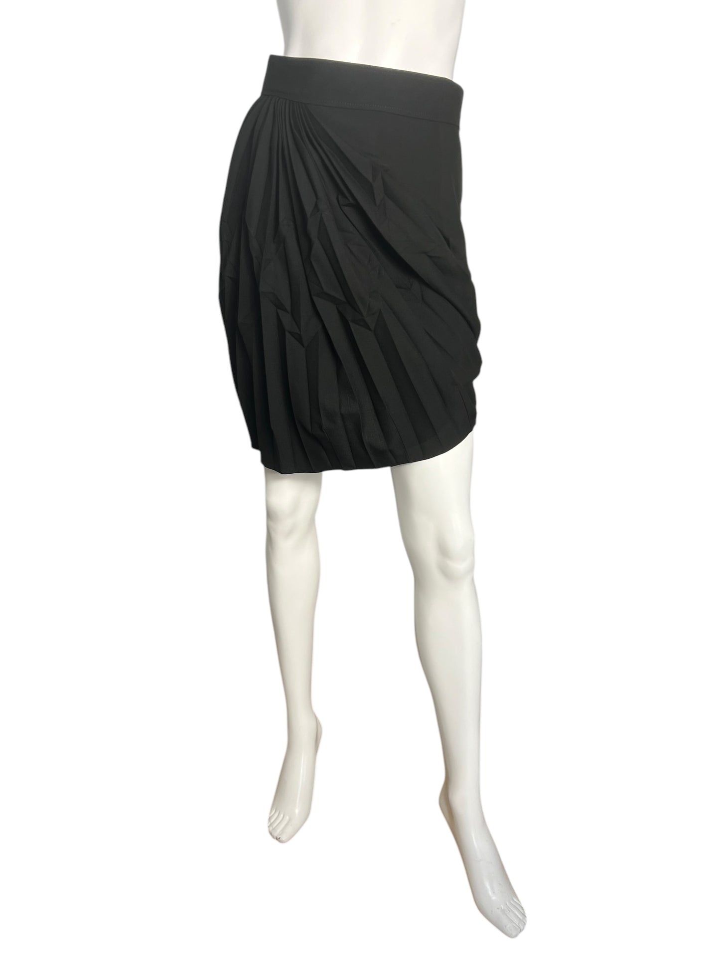 BALENCIAGA F/W 2003 PLEATED ASYMETRICAL SKIRT
