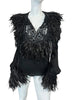 Thumbnail for DSQUARED SILK & OSTRICH FEATHERS BLOUSE