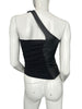 Thumbnail for ASYMETRICAL COLLAR LEATHER TOP