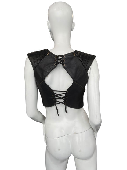 MAD MAF LEATHER TOP
