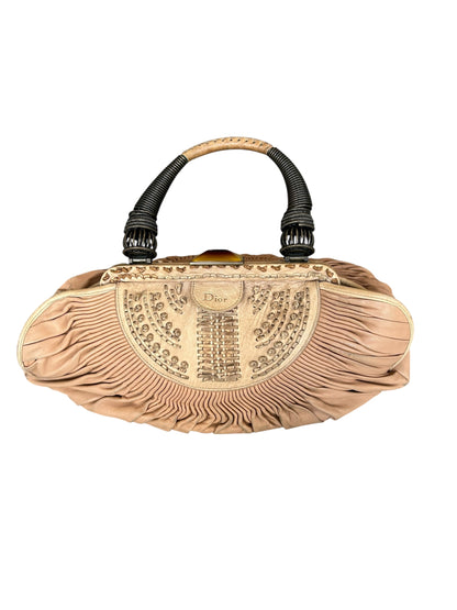 DIOR S/S 2007 SHARON STONE PLEATED LEATHER BAG
