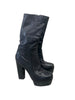 Thumbnail for COSTUME NATIONAL LEATHER WEDGE BOOTS