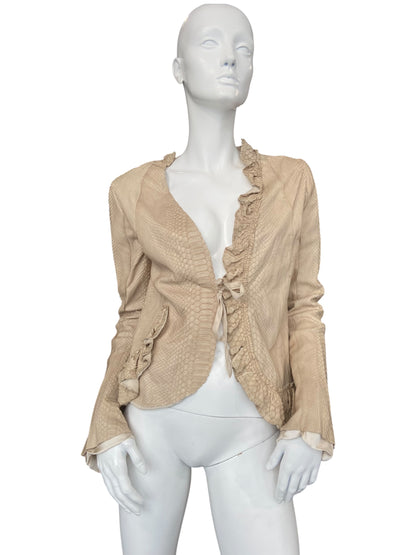 SUSAN STRASSER PYTHON LEATHER JACKET