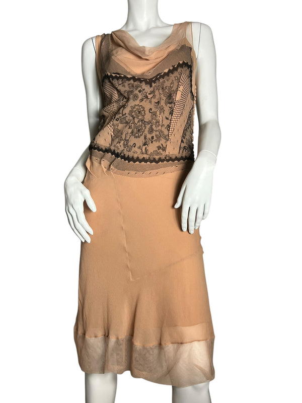 CHRISTIAN DIOR S/S 2006 SILK PRINT DRESS