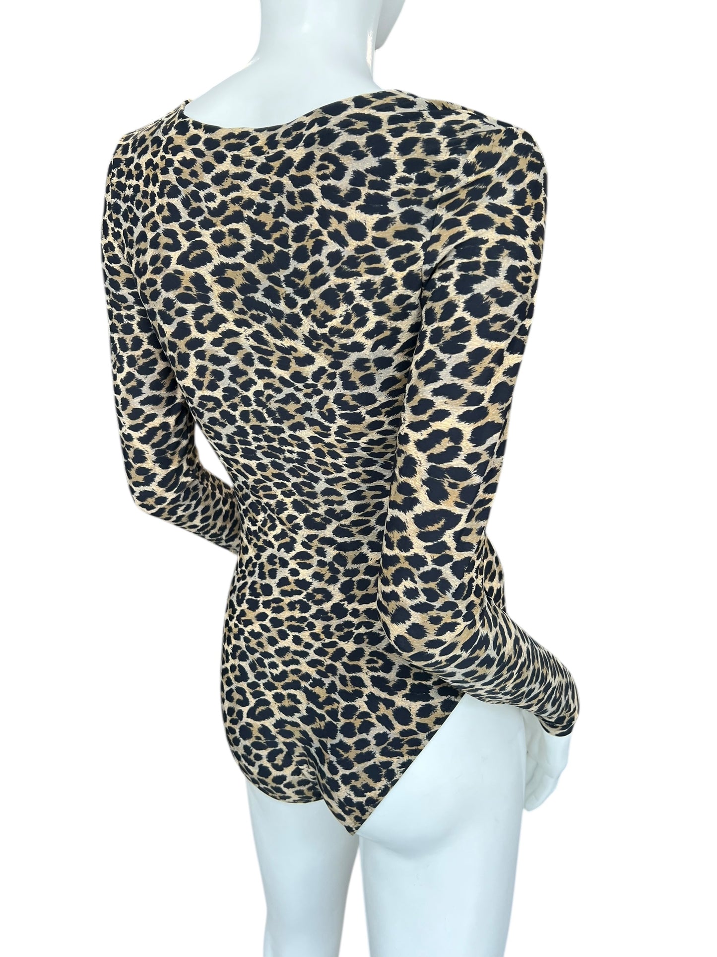 CHRISTIAN DIOR LEOPARD PRINT BODYSUIT