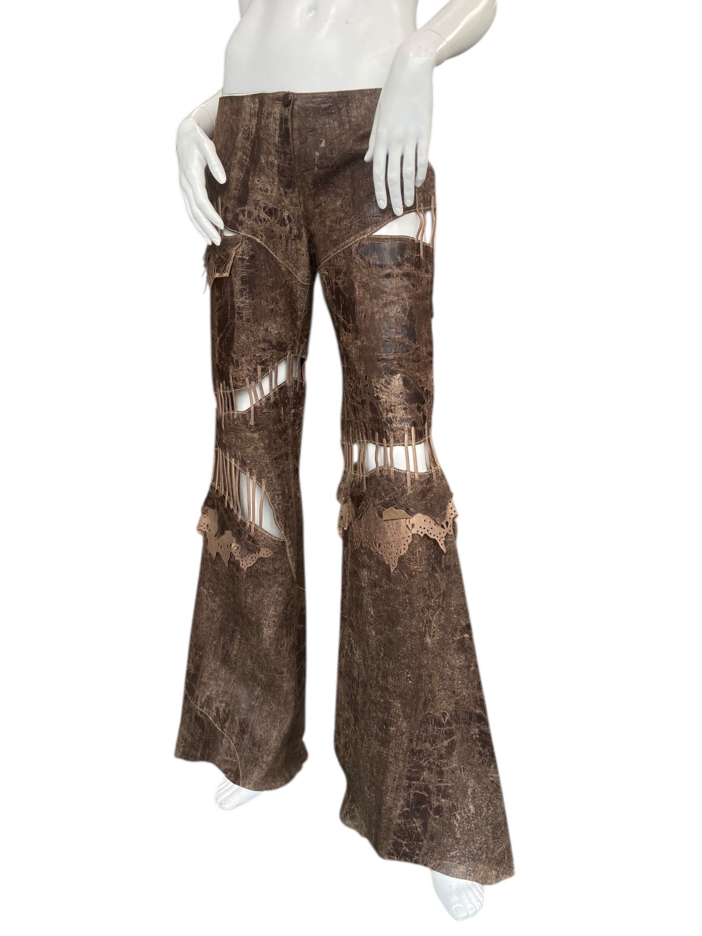 MOROZOV CUT OUT LEATHER PANTS