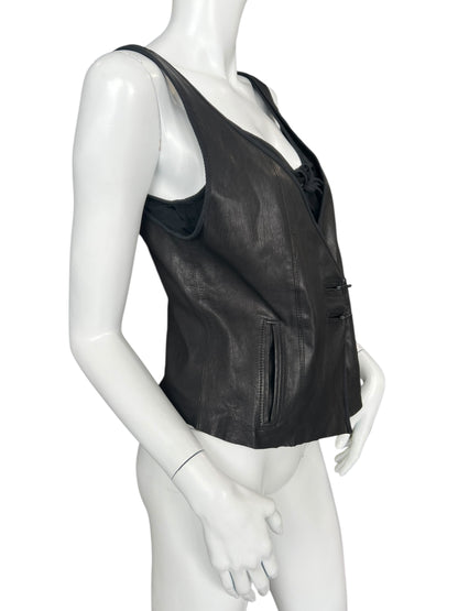 PLEIN SUD LEATHER VEST