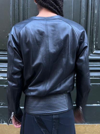 PLEIN SUD S/S 2004 ZIP LEATHER JACKET