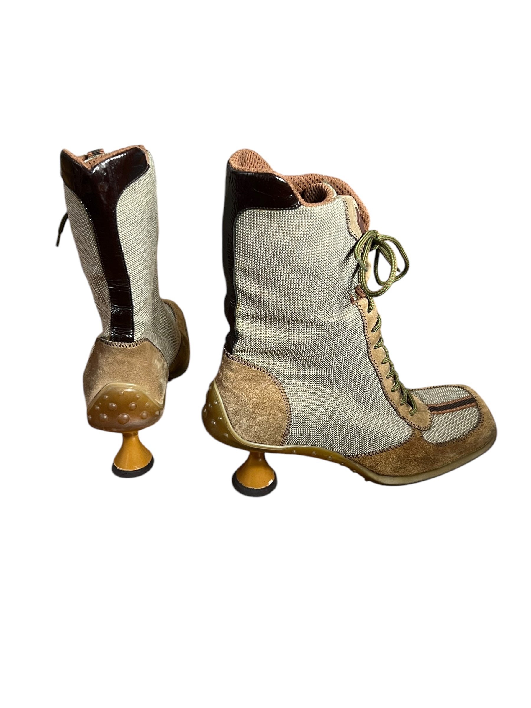 靴 1999aw archive miumiu boots ON HOLD - Vintage 1999 'miu Miu' Bubble Sole Boots - Etsy