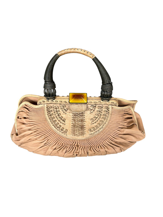 DIOR S/S 2007 SHARON STONE PLEATED LEATHER BAG