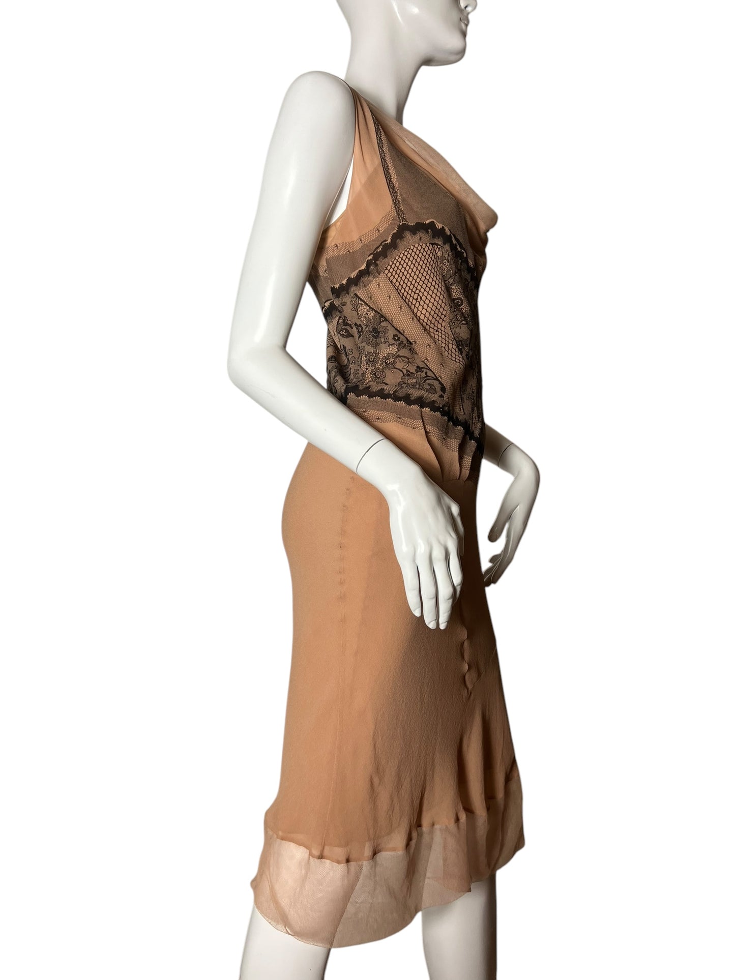 CHRISTIAN DIOR S/S 2006 SILK PRINT DRESS