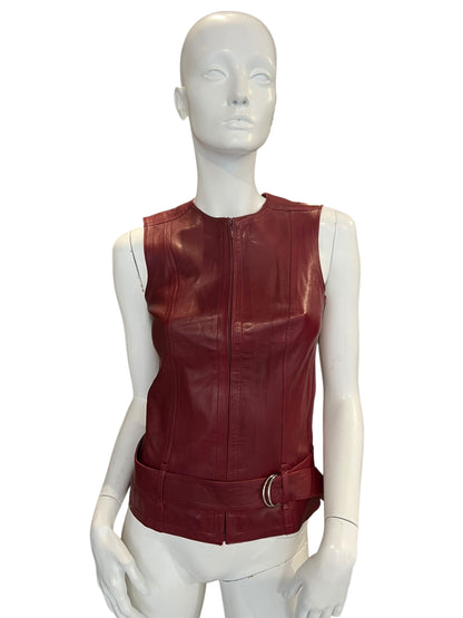PLEIN SUD LEATHER VEST