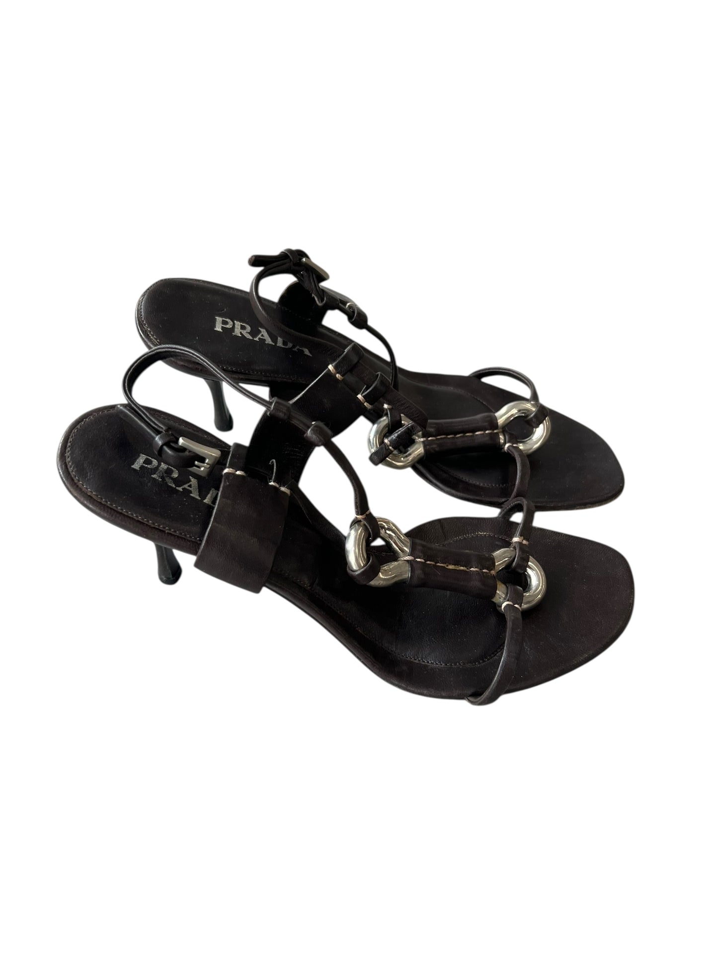 PRADA LEATHER HEELS