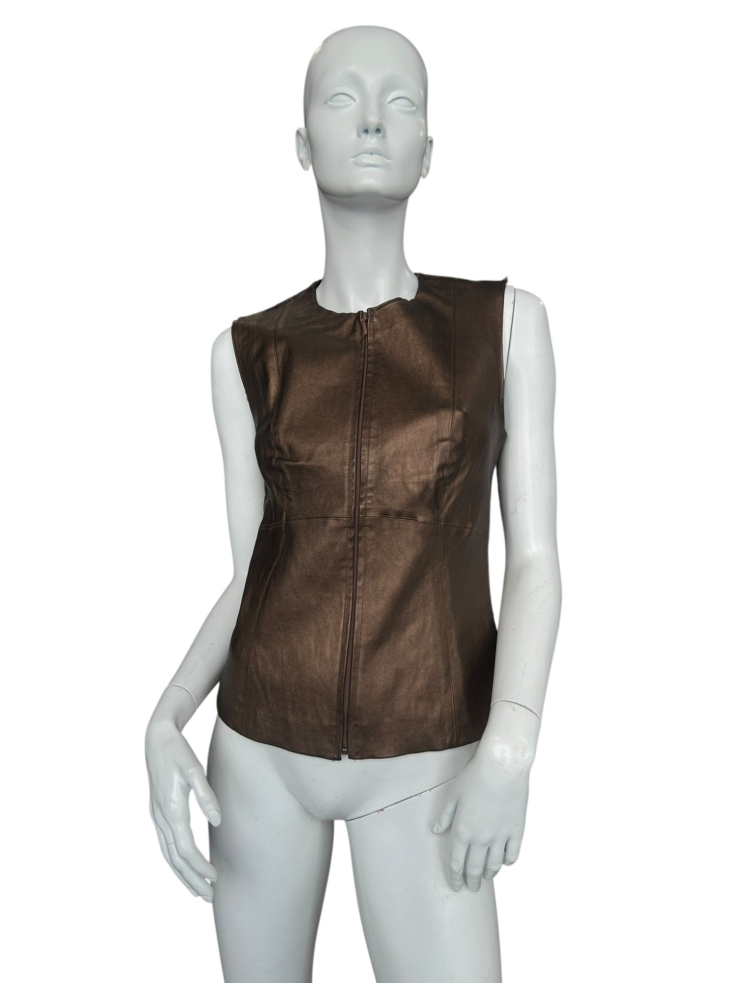 PLEIN SUD LEATHER VEST