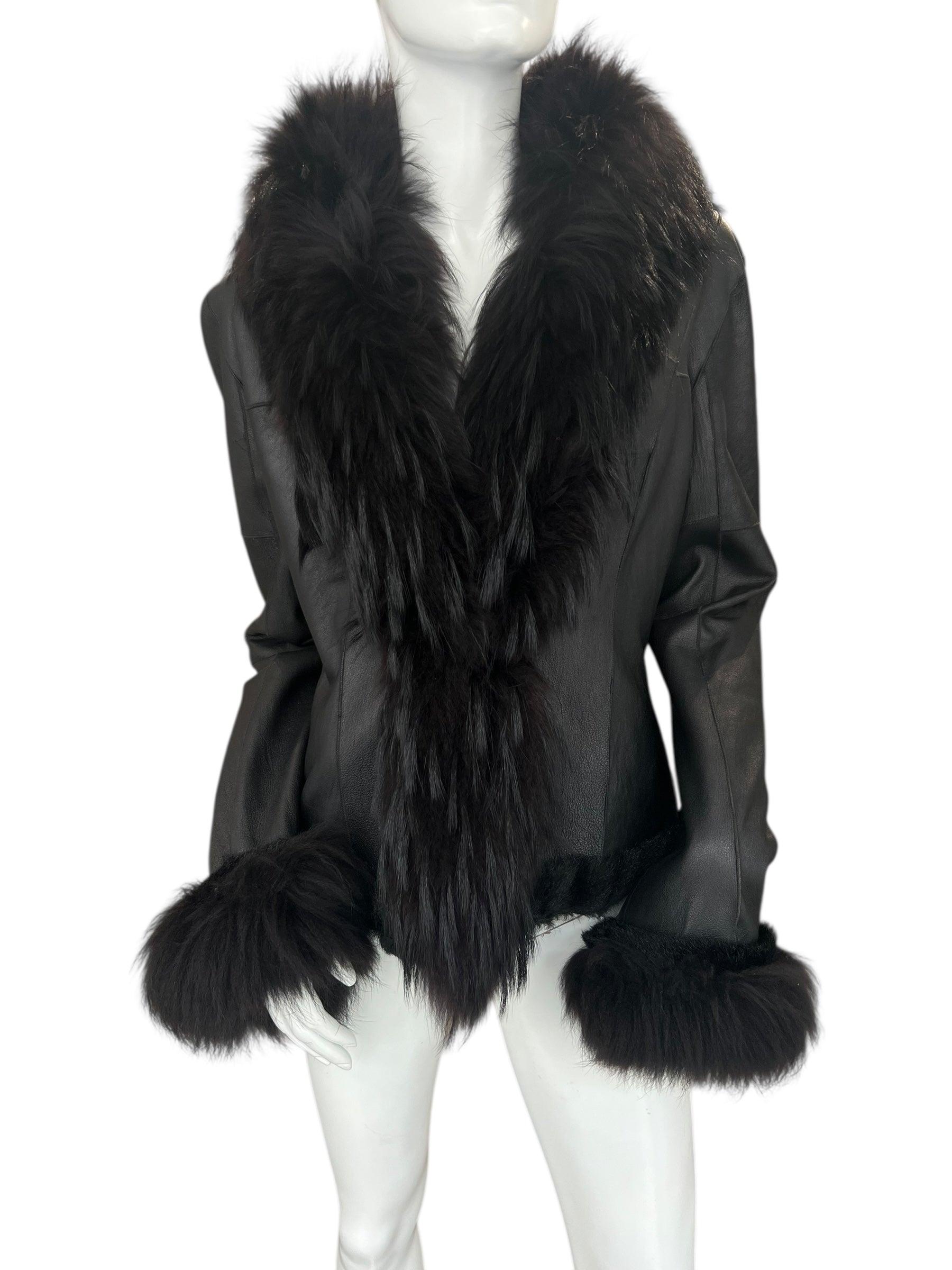 JITROIS LEATHER FUR JACKET