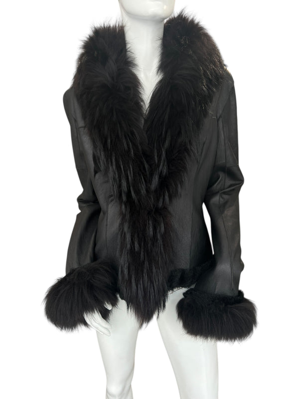 JITROIS LEATHER FUR JACKET