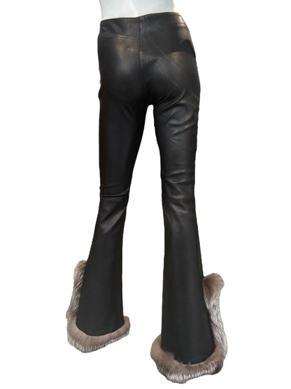 JITROIS LEATHER FUR PANTS