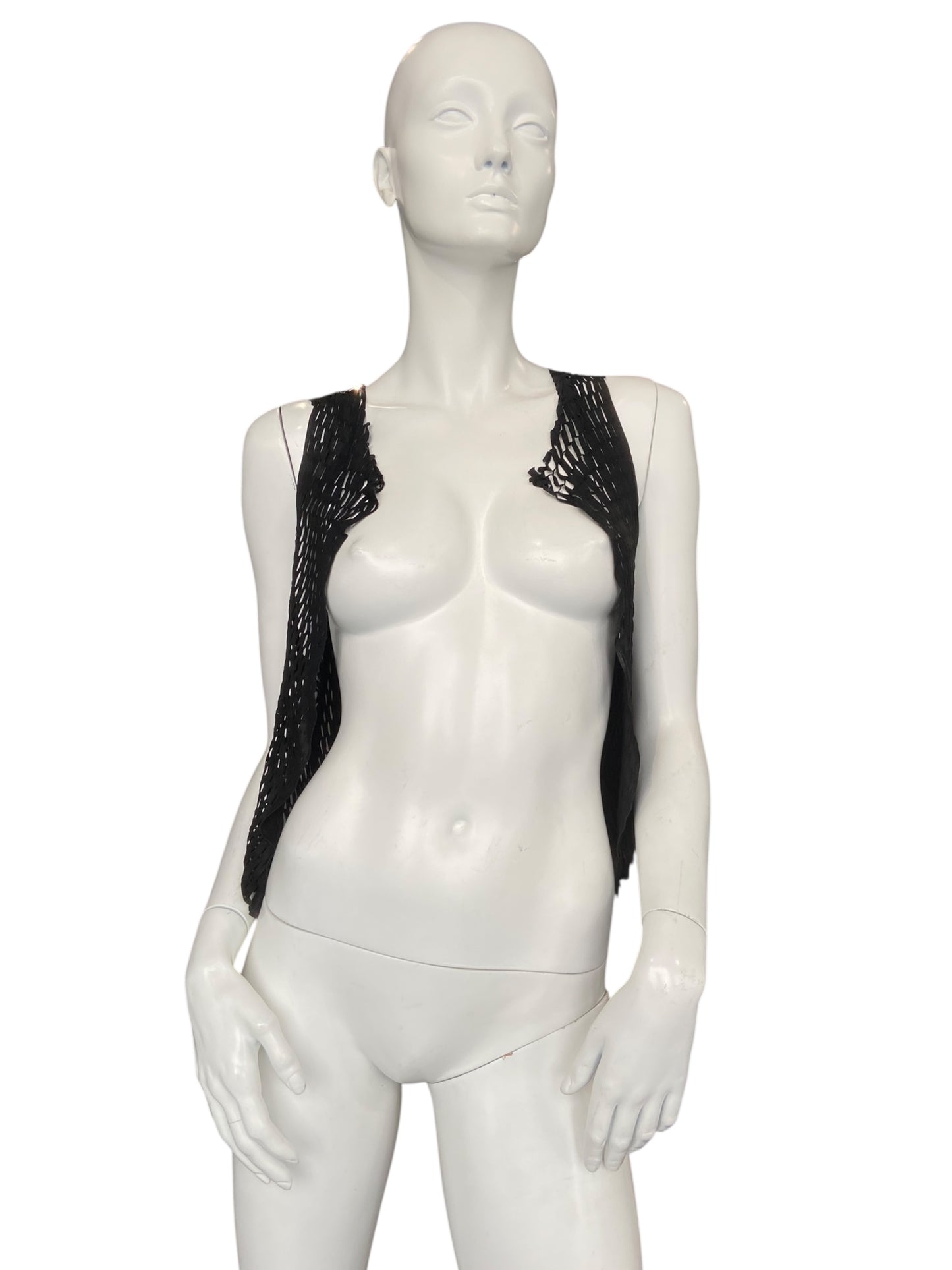 ANN DEMEULEMEESTER SLEEVELESS LEATHER VEST