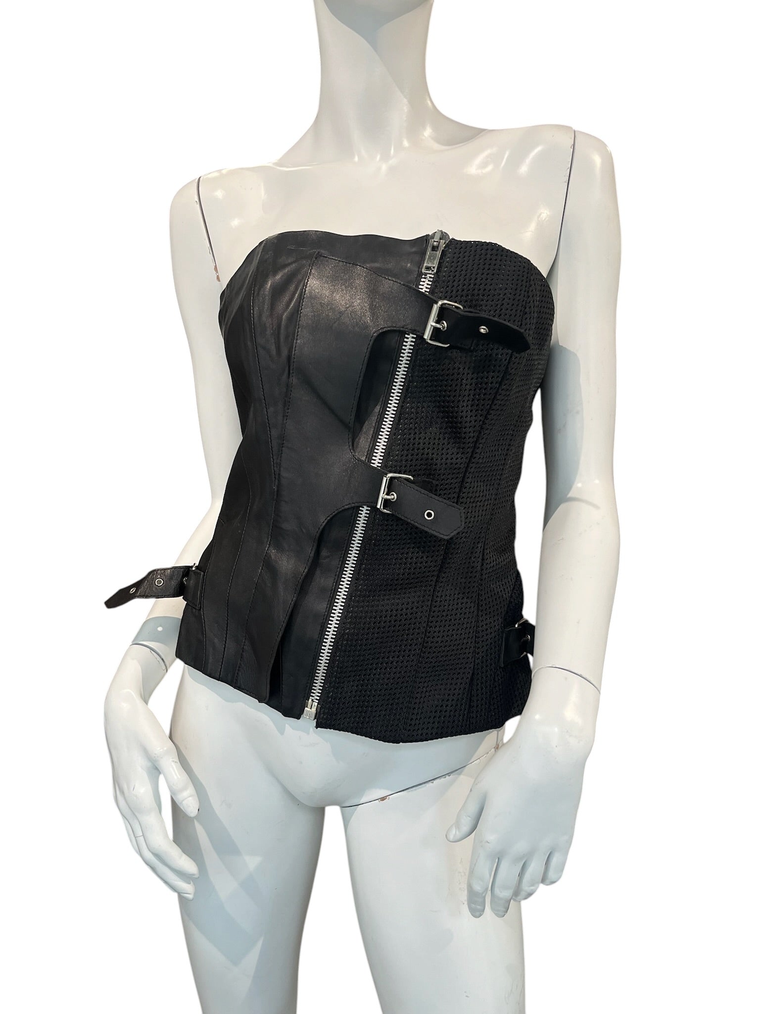 JITROIS LEATHER BUSTIER