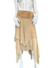 Thumbnail for PATRIZIA PEPPE SILK & LEATHER SKIRT