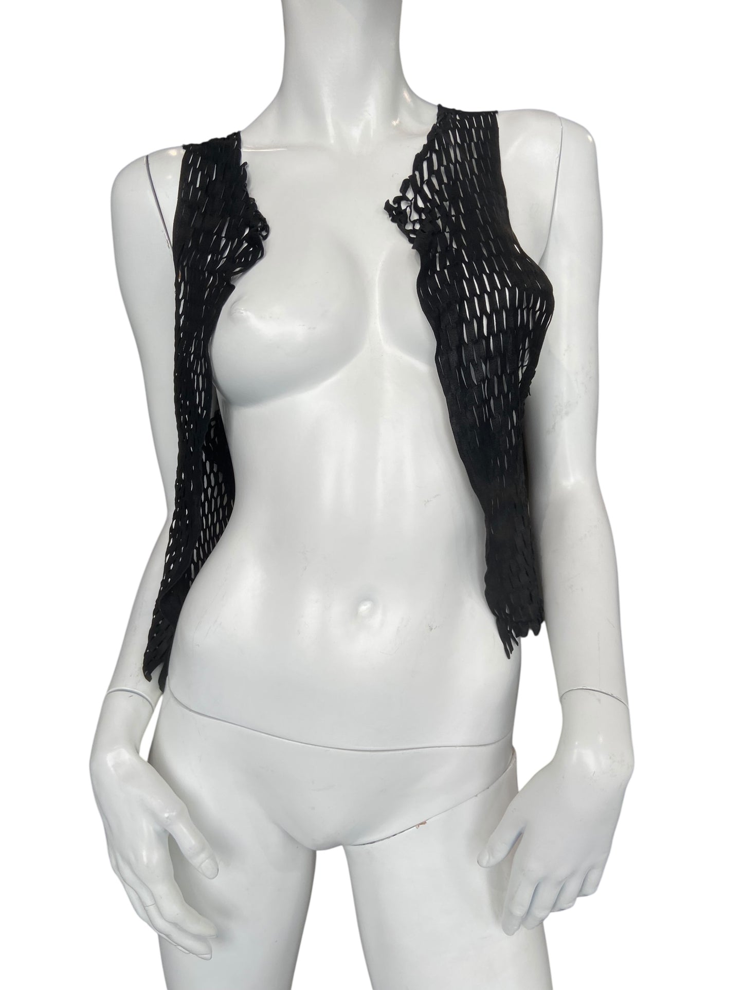 ANN DEMEULEMEESTER SLEEVELESS LEATHER VEST