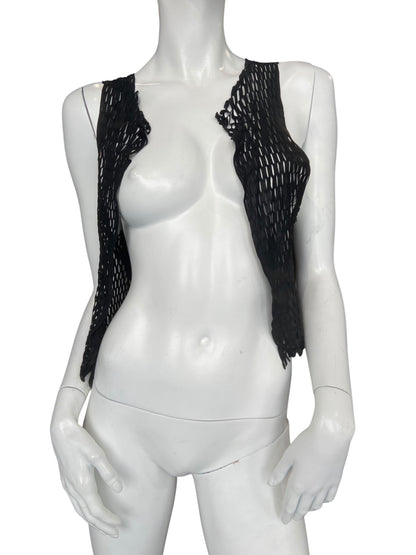 ANN DEMEULEMEESTER SLEEVELESS LEATHER VEST