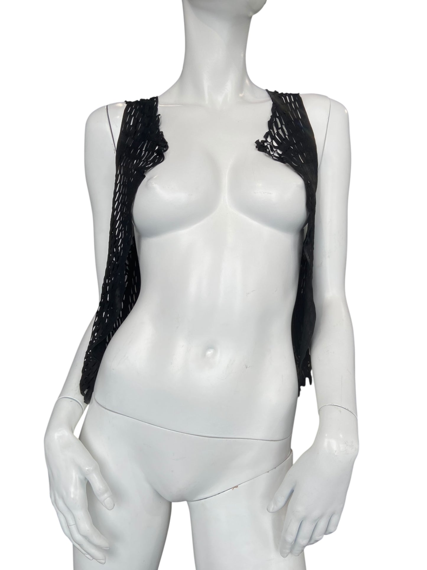 ANN DEMEULEMEESTER SLEEVELESS LEATHER VEST