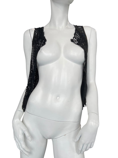 ANN DEMEULEMEESTER SLEEVELESS LEATHER VEST