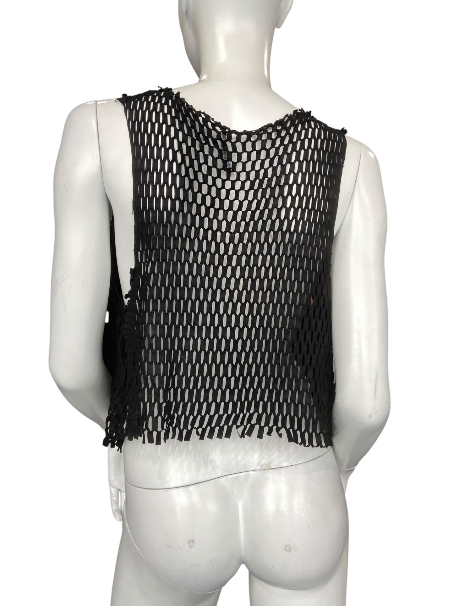 ANN DEMEULEMEESTER SLEEVELESS LEATHER VEST