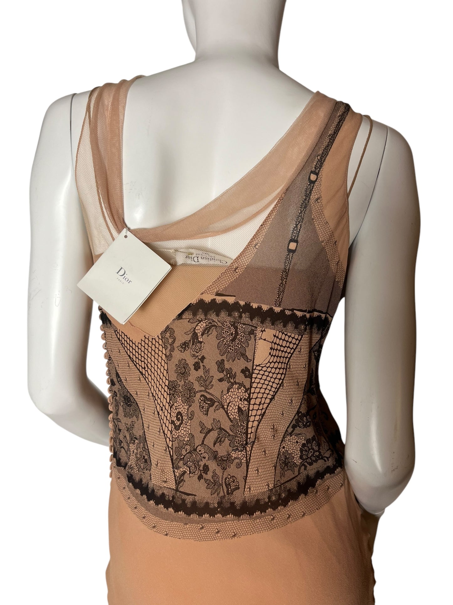 CHRISTIAN DIOR S/S 2006 SILK PRINT DRESS
