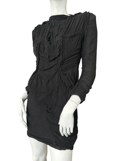 VIVIENNE WESTWOOD BLACK RUCHED DRESS