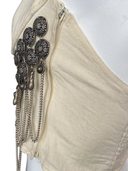 SPORTMAX LINEN CROP TOP