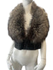 Thumbnail for FUR & LEATHER BACKLESS TOP
