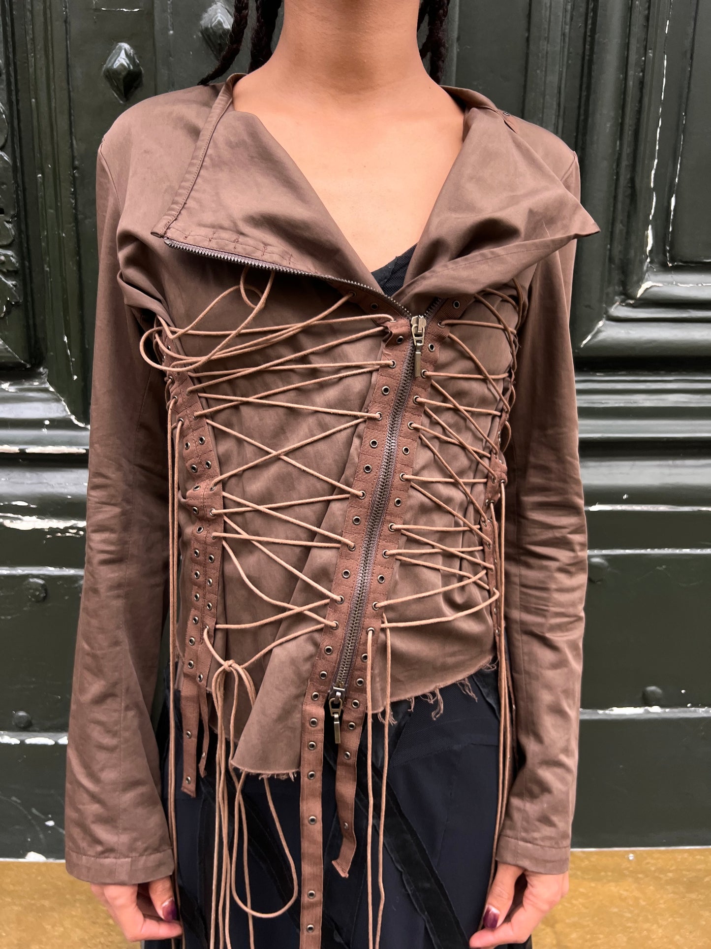 PLEIN SUD S/S 2003 LACED UP JACKET