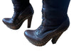Thumbnail for MIU MIU LEATHER WEDGE BOOTS
