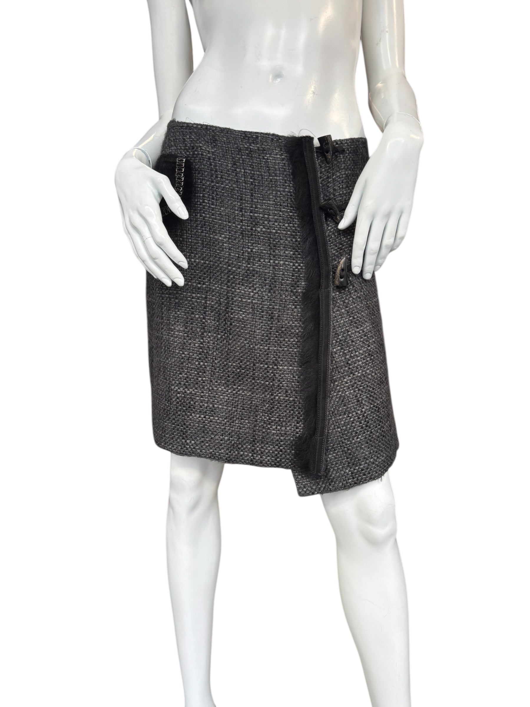 PRADA SHEEP FUR SKIRT