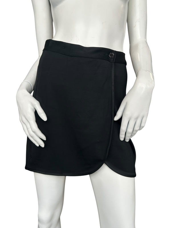JEAN PAUL GAULTIER BLACK WRAP UP MINI SKIRT